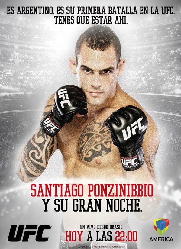 AmericaTV's tweet image. #UFCenAMERICATV a las 22hs en vivo  debuta el argentino Santiago Ponzinibbio