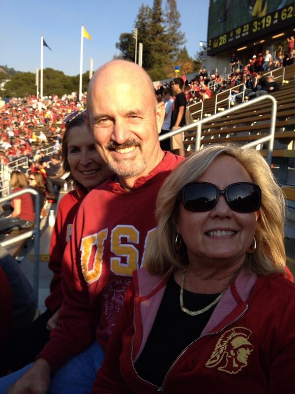 ebtrojans's tweet photo. Ken Selzer and @MeribethF cheering on the team in the last few minutes of the game! http://t.co/jJmtFMChTz