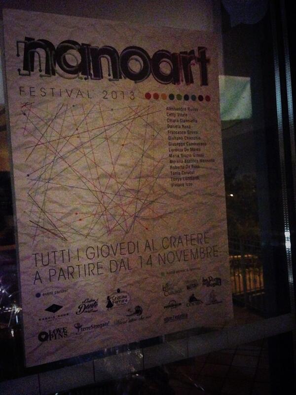 ilcratere's tweet photo. Giovedì serata inaugurale del NanoArt Festival 2013. Moreen expo. Cristina Ferrara cake designer. MarcoQQ djset. http://t.co/psDH6k0gIp
