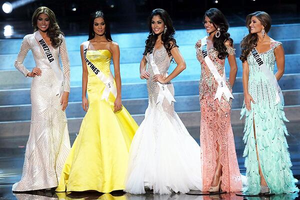 TODAYshow's tweet photo. It’s almost over! Meet the five finalists of the #MissUniverse2013 pageant. http://t.co/yuzzk6XlzY