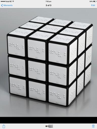 chrislarsonf's tweet photo. Rubiks Cube for the blind. http://t.co/Kq0ZiiD60R