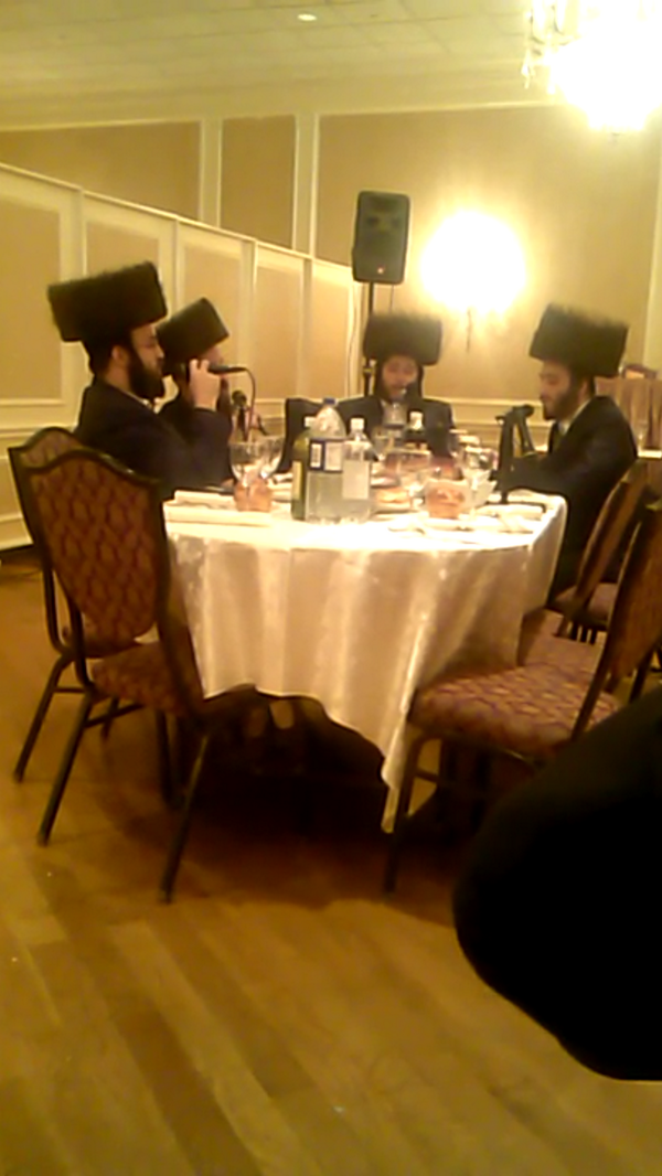 AlTudin's tweet photo. Tonight at the nitrate dinner, cantor @CheskelBrecher with his choir singing. Touched everyone who was there. http://t.co/dwOl3x3u7O