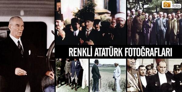 FOTO GALERİ | Mustafa Kemal Atatürk'ün Genelkurmay tarafından yayınlanan renkli fotoğrafları. goo.gl/zTHOjO