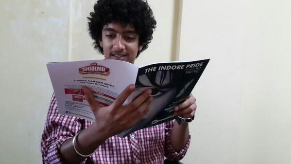 TheIndorePride's tweet photo. Thank You Sumiran Satsangi for your love and photograph for The Indore Pride Magazine http://t.co/ckQw2yHenP