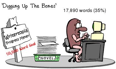 NYCScriptGirl's tweet image. Working hard on my #NaNoWriMo project, a book of memories entitled, 'Digging Up The Bones'.
