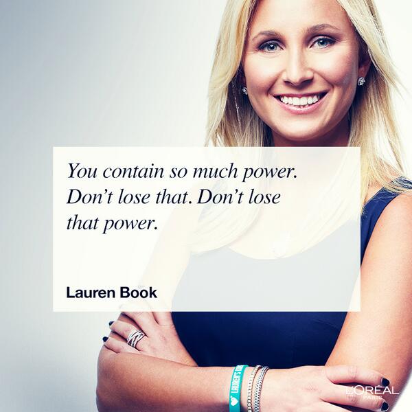 LOrealParisUSA's tweet photo. Lauren founded Lauren's Kids to help prevent sexual abuse. RT to vote for her charity to receive $25k #WomenofWorth http://t.co/95efE8vuK3