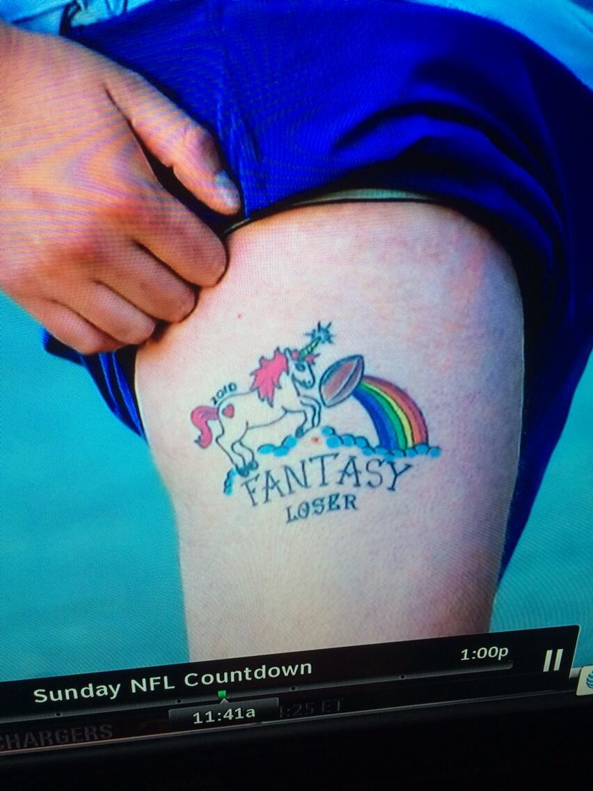 Fantasy football loser tattoo ideas photos