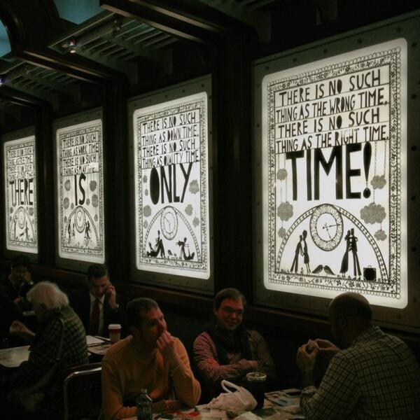 #HappyBirthday <a href="/GrandCentralNYC/">Grand Central Terminal</a> looking great at 100 with <a href="/RobRyan_Art/">Rob Ryan</a> #ThereisOnlyTime