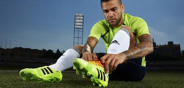 WSSTifo's tweet photo. Since Messi was injured, if Alves scores we'll give away a pair of the new adidas #Nitrocharge. Follow &amp; RT to enter! http://t.co/MiTrfdcZIb