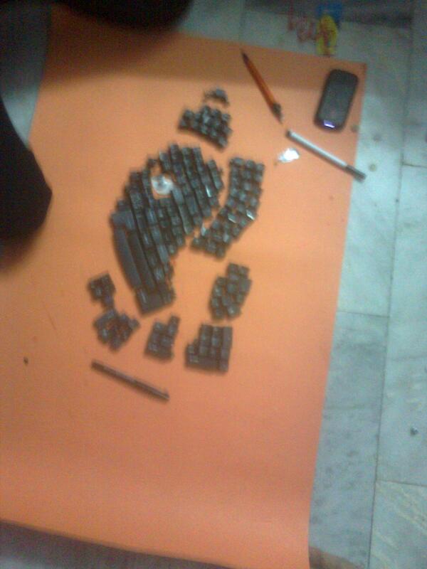 LazyBeann's tweet image. #GaneshJI 
with #KeyboardKeys.
for #School exibition :D