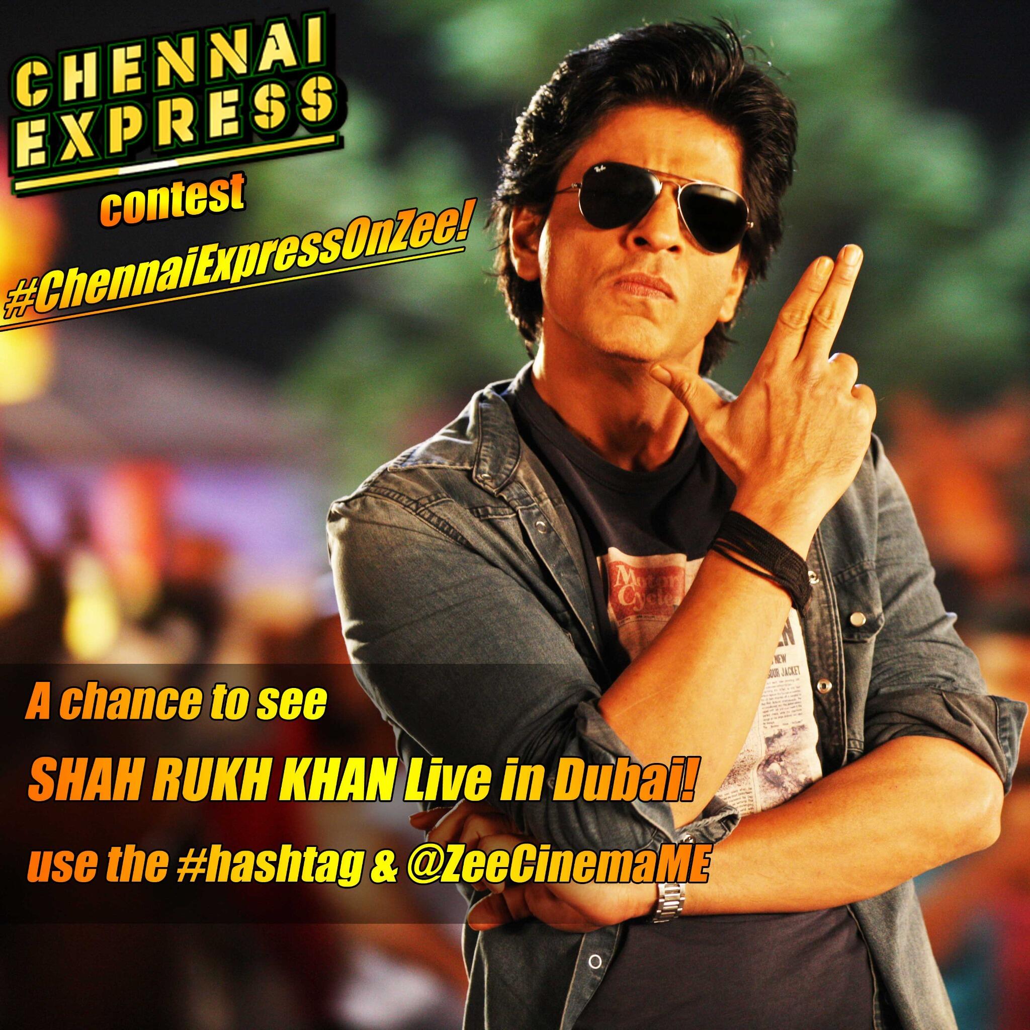 Zee Alwan TV on X Win a chance to see iamsrk LIVE in Dubai Complete the line Ready Steady add ChennaiExpressOnZee to enter contest http t 2a0OCrsRTM X