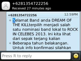 Thanks buat rockIncelebes yg sudah memilih band kami #RIC2013