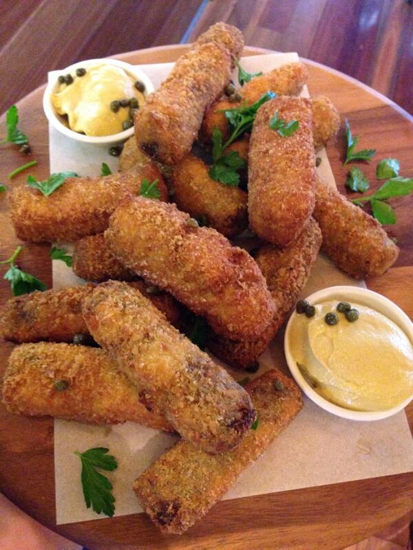 arintji's tweet image. Braised beef croquette w/ Dijon mustard (Bitterbalen) #MTVEMA #VIPAfterParty