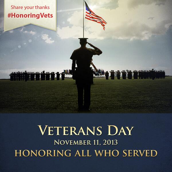 DeptVetAffairs's tweet photo. Honoring all who served on this Veterans Day. #HonoringVets http://t.co/wbN6CY1ELe