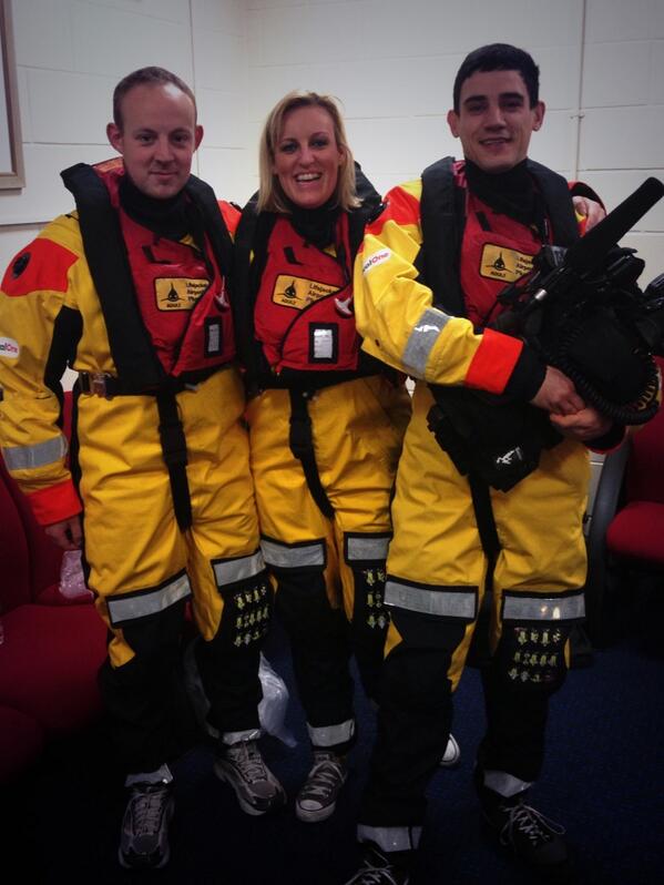 StephLunch's tweet photo. We're ready....  off to the Gannet gas + oil rig in the North Sea with @seanfarrington @cameraben #riggingit http://t.co/3O3jJxhyLP