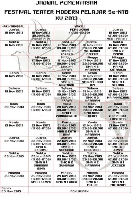jadwal pementasan @FTMP_XVOfficial