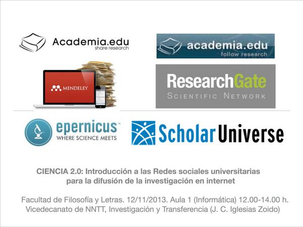 Taller de redes sociales universitarias en la Facultad de Filosofía y Letras 12/11/13