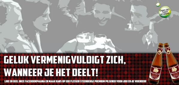 Win 100 flessen <a href="/Steenberge_/">Steenberge</a> ! facebook.com/Steenberge?ref…