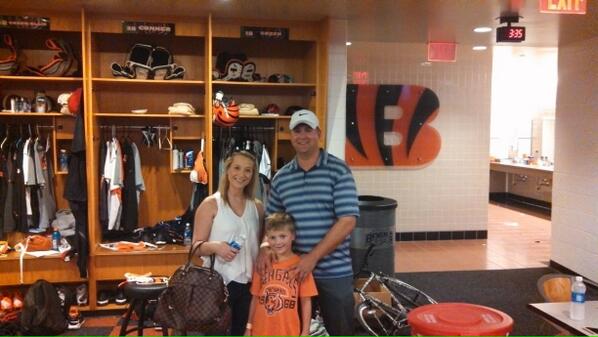 LRader2233's tweet image. Us with the owner of the Bengals. We got to see the locker room which was really cool.