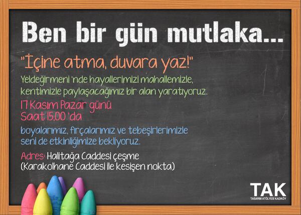 Ben Birgün Mutlaka...İçine Atma Duvara Yaz! goo.gl/KG1L76