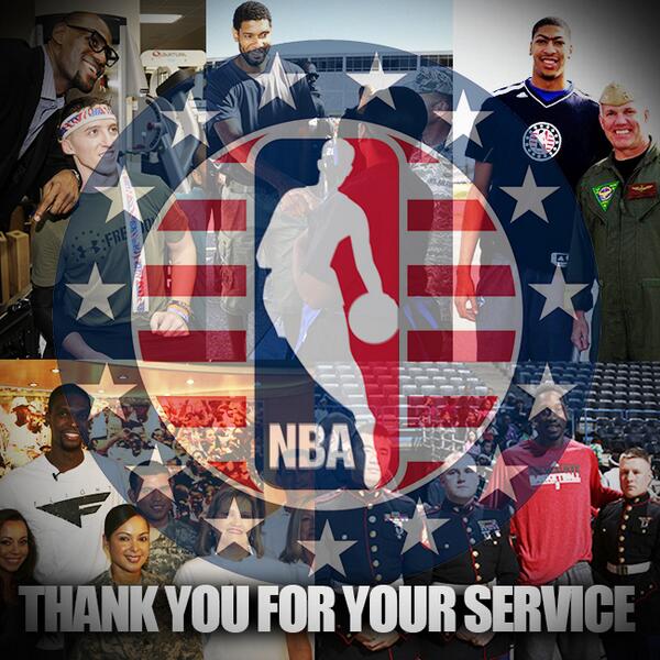 NBA's tweet photo. THANK YOU! #HoopsForTroops http://t.co/gKb4rcuDPZ