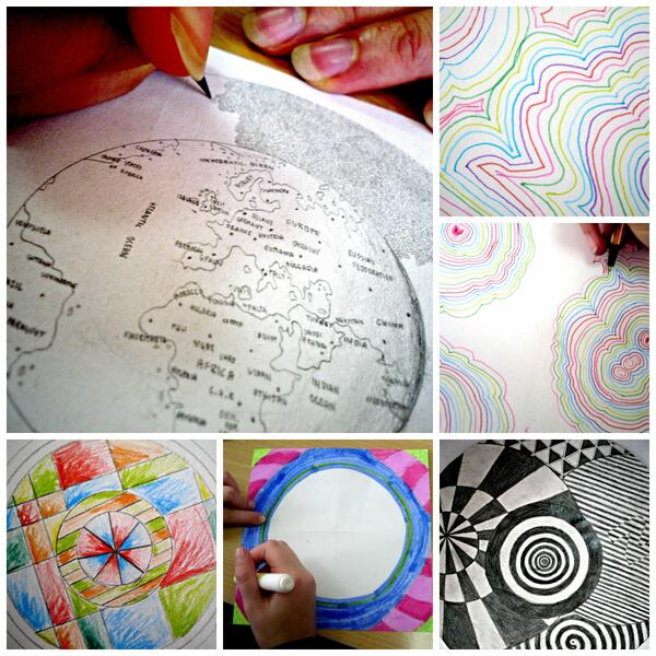 DGSArt's tweet photo. A glimpse of the mandalas that the junior 'drawing for relaxation' group have been working on... http://t.co/3u2brbdtrj