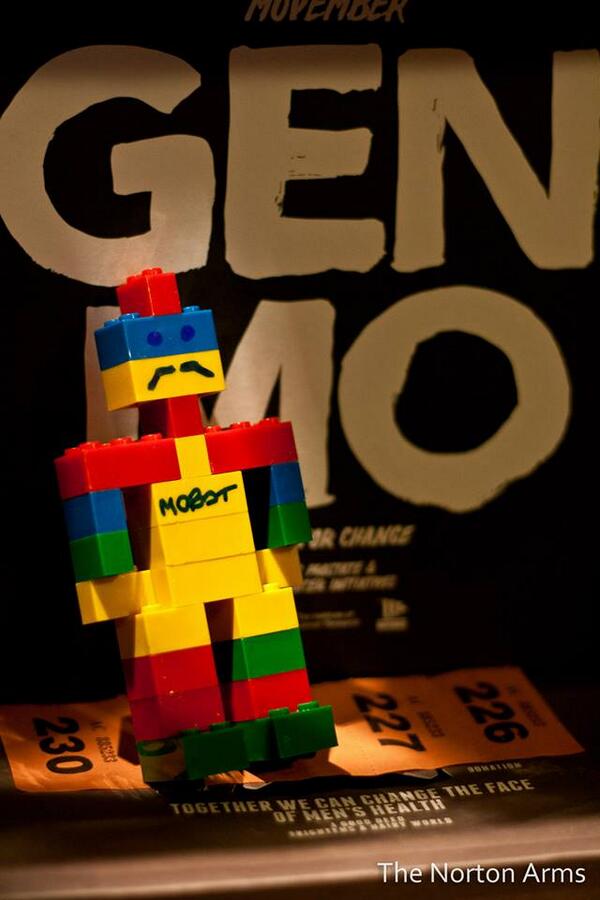 TheNortonArms's tweet photo. Movember Mobot! http://t.co/OwqHgkUzAe