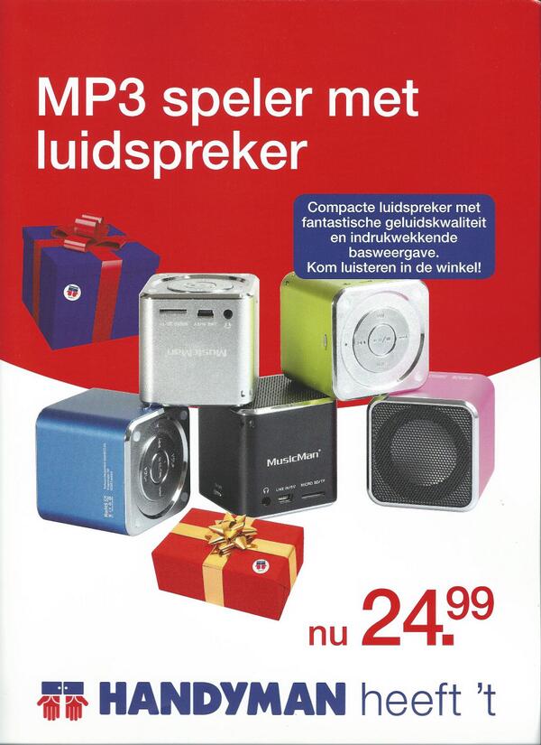 hmschiedam's tweet photo. #cadeautip MP3 speler met luidspreker. Kom in de winkel luisteren. #Handyman #Schiedam #Hoogstraat http://t.co/eehRAzVUtw