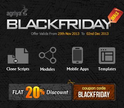 etsyclonescript's tweet image. Agriya’s Black Friday deals 20% discount on its clone scripts coupon code “BLACKFRIDAY”
 agriya.com/products?utm_s…