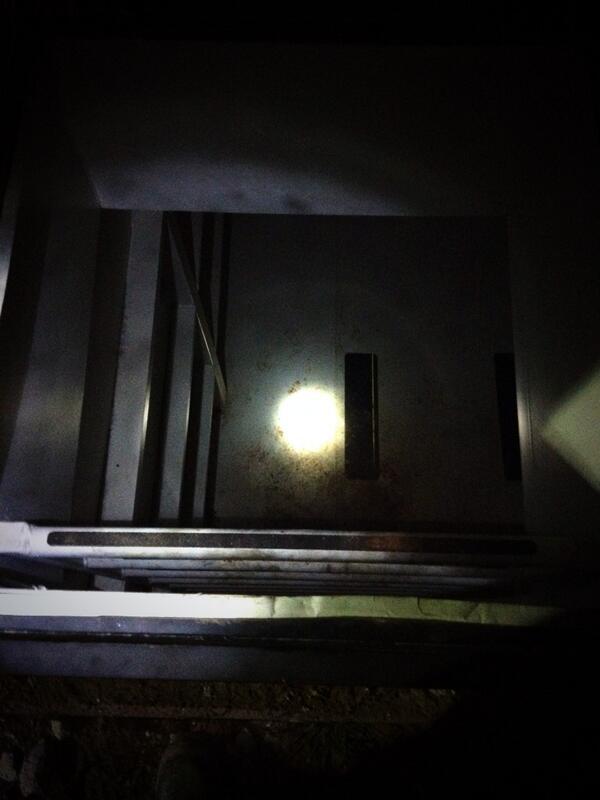 wlyle92's tweet photo. Found: 1 creepy bunker in BFE, complete with lock on the outside. #creepycave http://t.co/xXpvKiPTHN