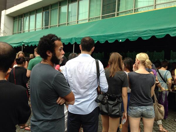 The line for Appia's porchetta sandwich is insane #BigBiteBKK