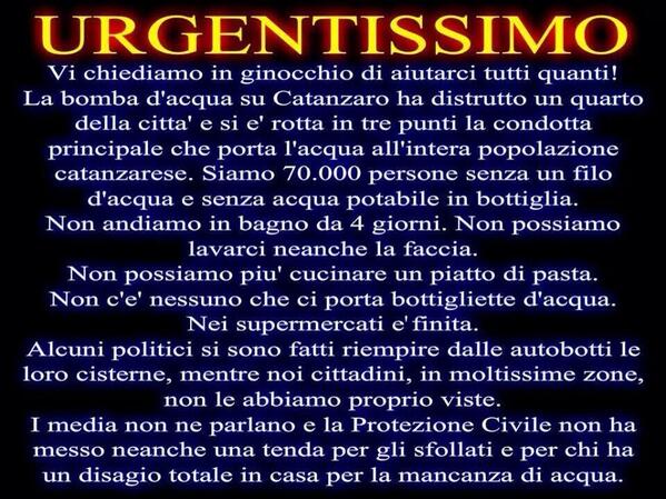 RosarioFior6's tweet photo. Leggete tutti e amplificate per favore.... http://t.co/FoHkehGRwW
