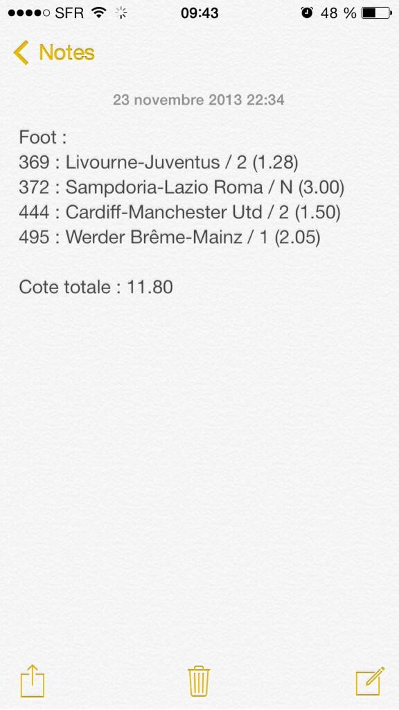 MedPronos's tweet image. Pronos du jour :