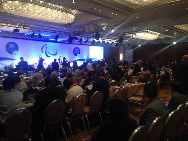Paralympics's tweet photo. In the next few hours this group of people will elect an IPC President, Vice President and Governing Board #IPCGA2013 http://t.co/M86soRQEcW