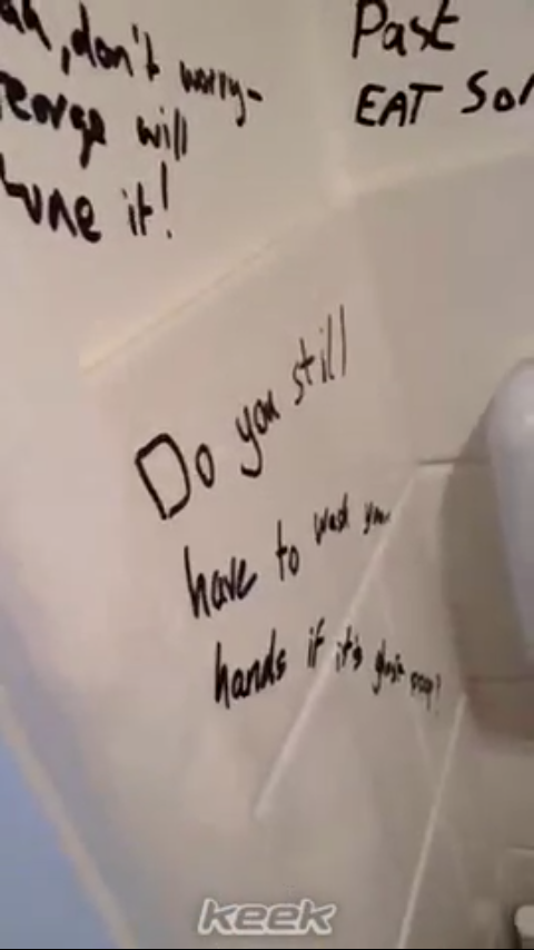 ashtonsholyball's tweet photo. Were they the one who vandalized the bathroom tho? :'')) http://t.co/mUEPnVISLK