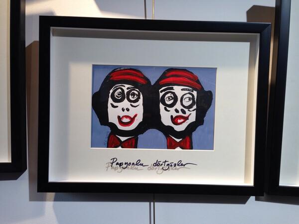 Arty_Gran's tweet photo. Papyonlu dörtgözler #art #paintings #grandmaX #artygran http://t.co/c1enX6agIg