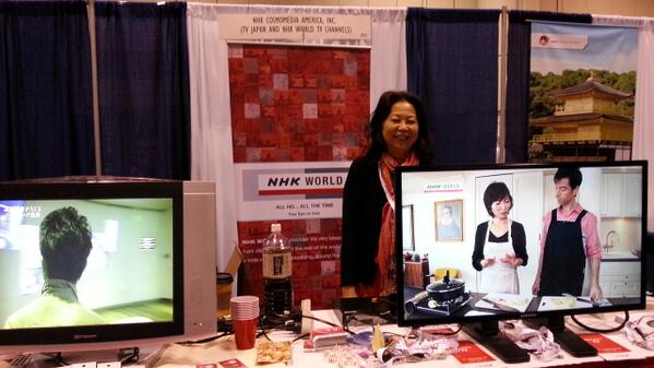 reimaaljarf's tweet photo. NHK Cosmomedia America @#actfl13. http://t.co/SOorPDDCk7