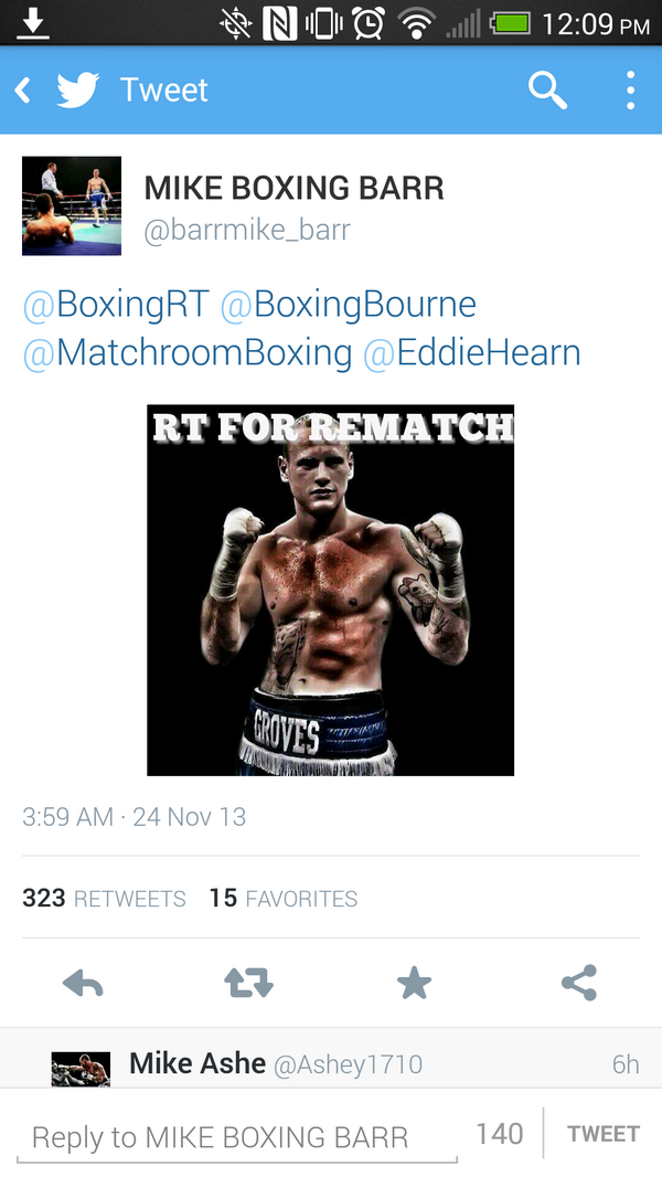 BoxingRT's tweet photo. Boxing Fans...let's get @barrmike_barr's tweet to 1000 RT's. Make a statement to @EddieHearn http://t.co/2dKhewyUVb