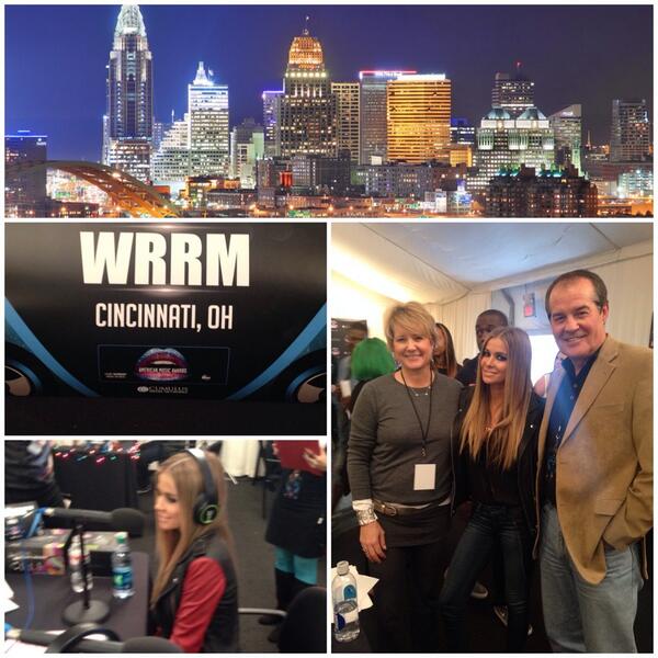 carmenelectra's tweet photo. It was awesome being interviewed by #BobGoen and #MarianneCuran 4 my home town of #Cincinnati #WRRM http://t.co/JBTlyfyhSv