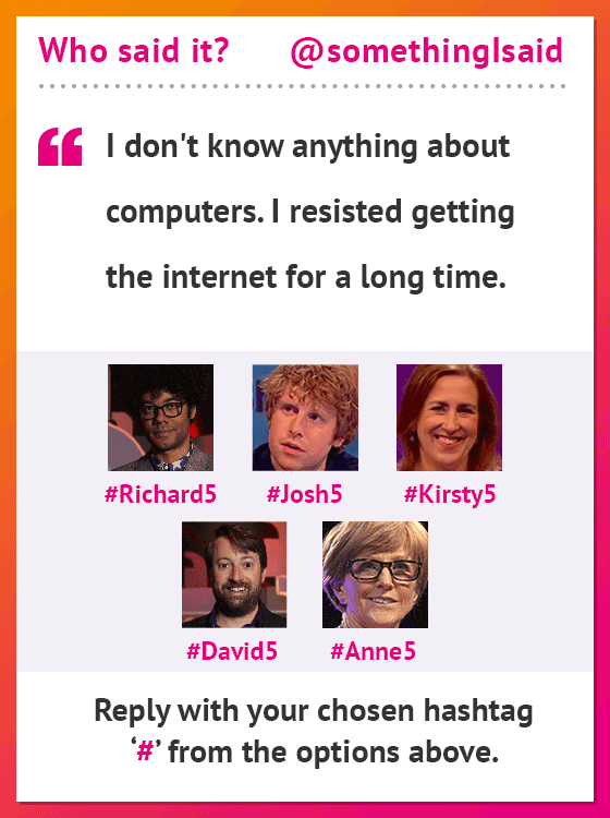 SomethingPlus1's tweet image. Q5. Who said this? Reply with the correct hashtag #WISIS