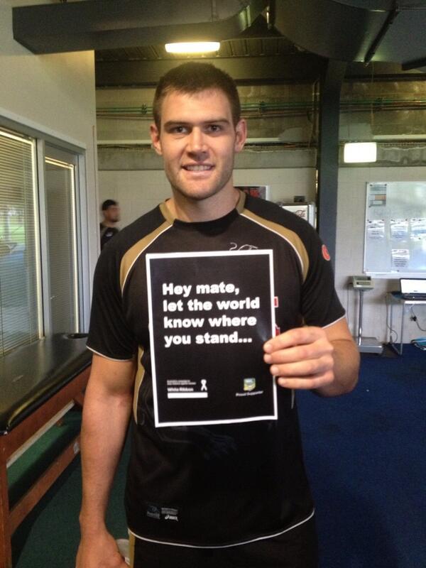 Tim Grant supports White Ribbon Day
