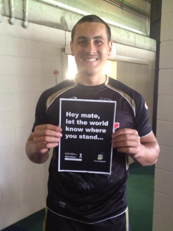 Reagan Campbell-Gillard supports White Ribbon Day