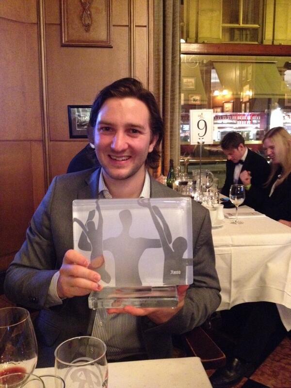 Accepting player of the year award on behalf of <a href="/zuccarello36/">Mats Zuccarello</a> #niceparty #nisoawards