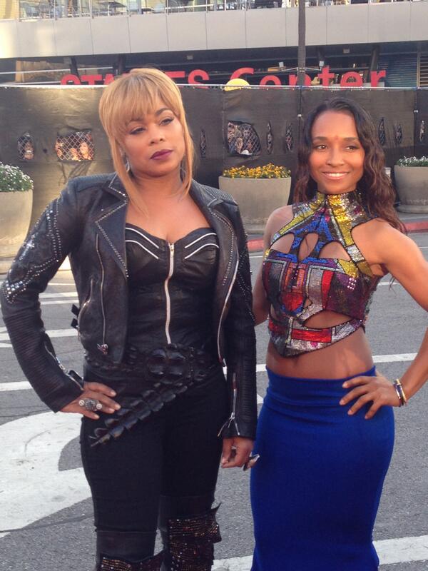 AMAs's tweet image. The @OfficialTLC #AMAs reunion performance is so close! @TheRealTBOZ and @OfficialChilli just got here.