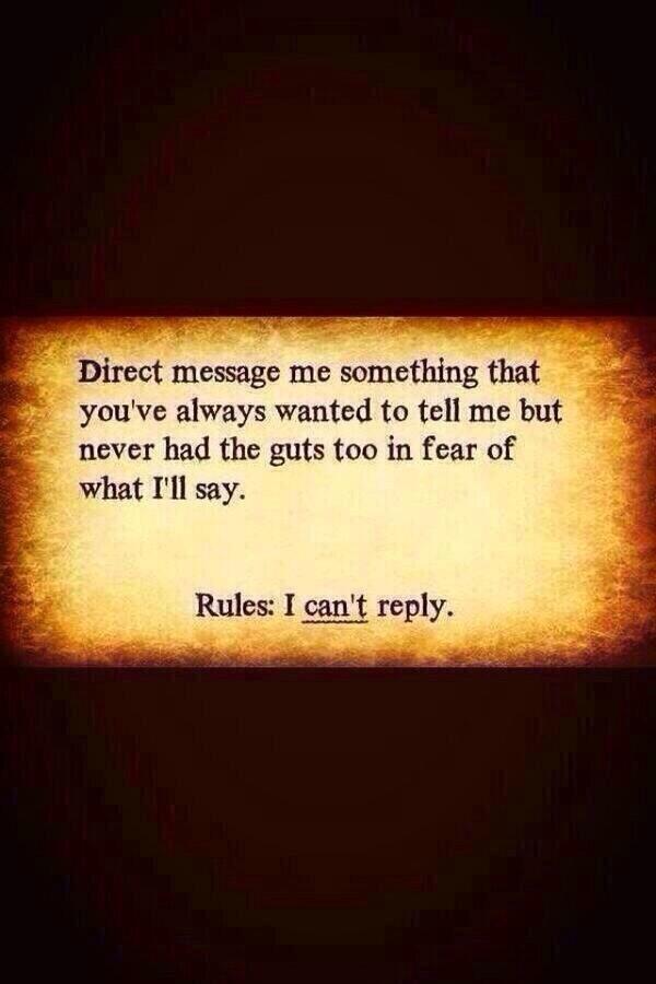 Rule I can't reply