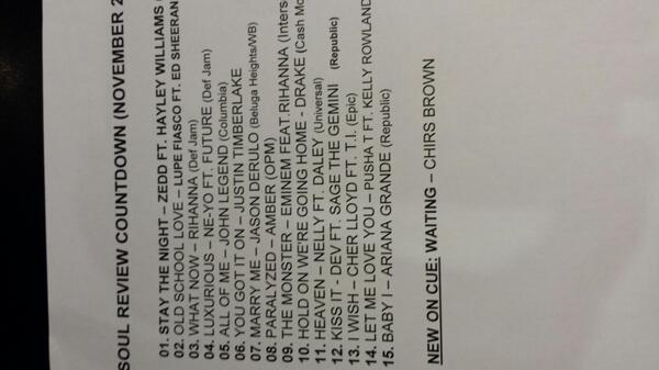 djgeorgiamanila's tweet image. #SoulReview list for Nov22 @wave891fm @ijdevera