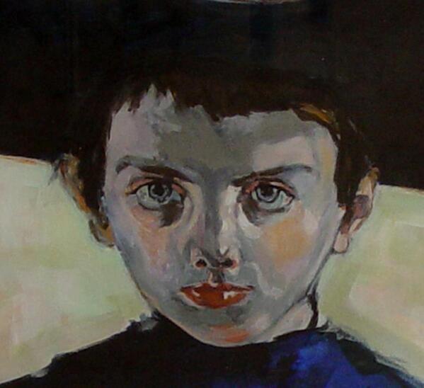 De onschuldige: Acryl op papier 1986 (Interessant wie is er nog onschuldig na 5 jaar crisis)