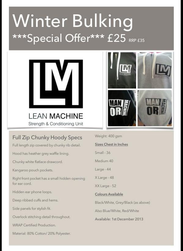 LeanMachineGym's tweet image. Winter Bulk Clothing Offer. First few orders are in now. Get yours. #LeanMachineSCU #clothing #gym #fitfam