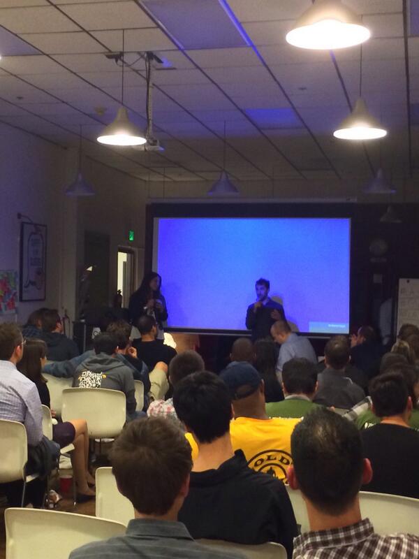GrubBoxSnacks's tweet photo. #LASW Demo Day over. @CamRasouliof @CoLoft &amp; @samteller of @LaunchpadLA up! @StartupWeekend #GSB2013 http://t.co/cGlGoGjo0R