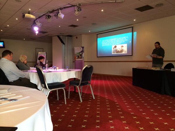 At #supportingtransition dissemination event. John from <a href="/youngepilepsy/">Young Epilepsy</a> giving an overview of bit.ly/1b001FP